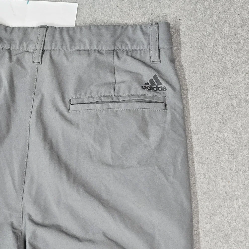 Adidas Men Activewear Pants 34X34 Gray Khakis Logo 32